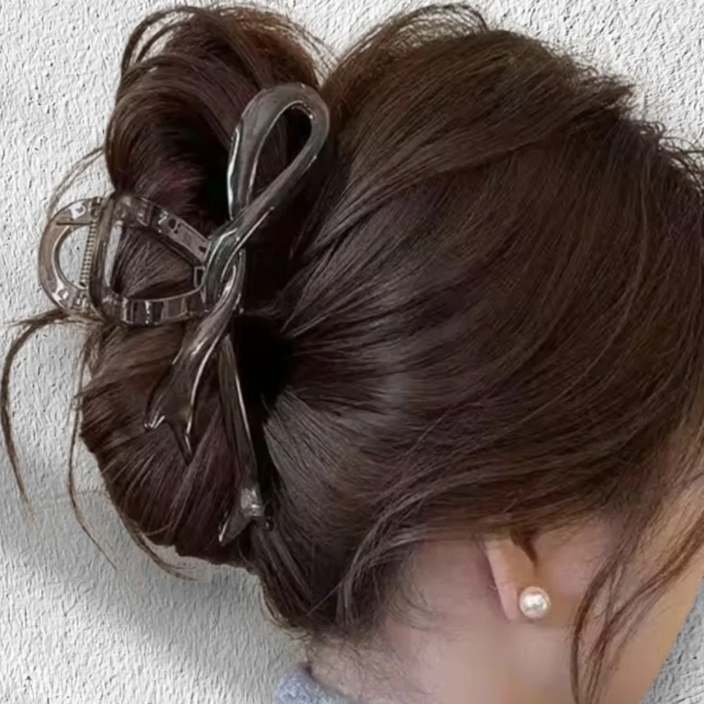 New! Bow Hair Claw Clip set Of 3 – Tortoise Black Translucent Grey NWOT